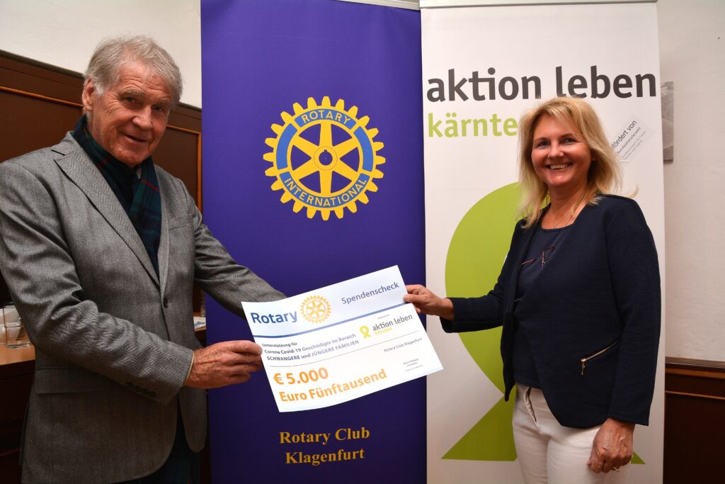 Spende vom Rotary Club Klagenfurt Wörthersee